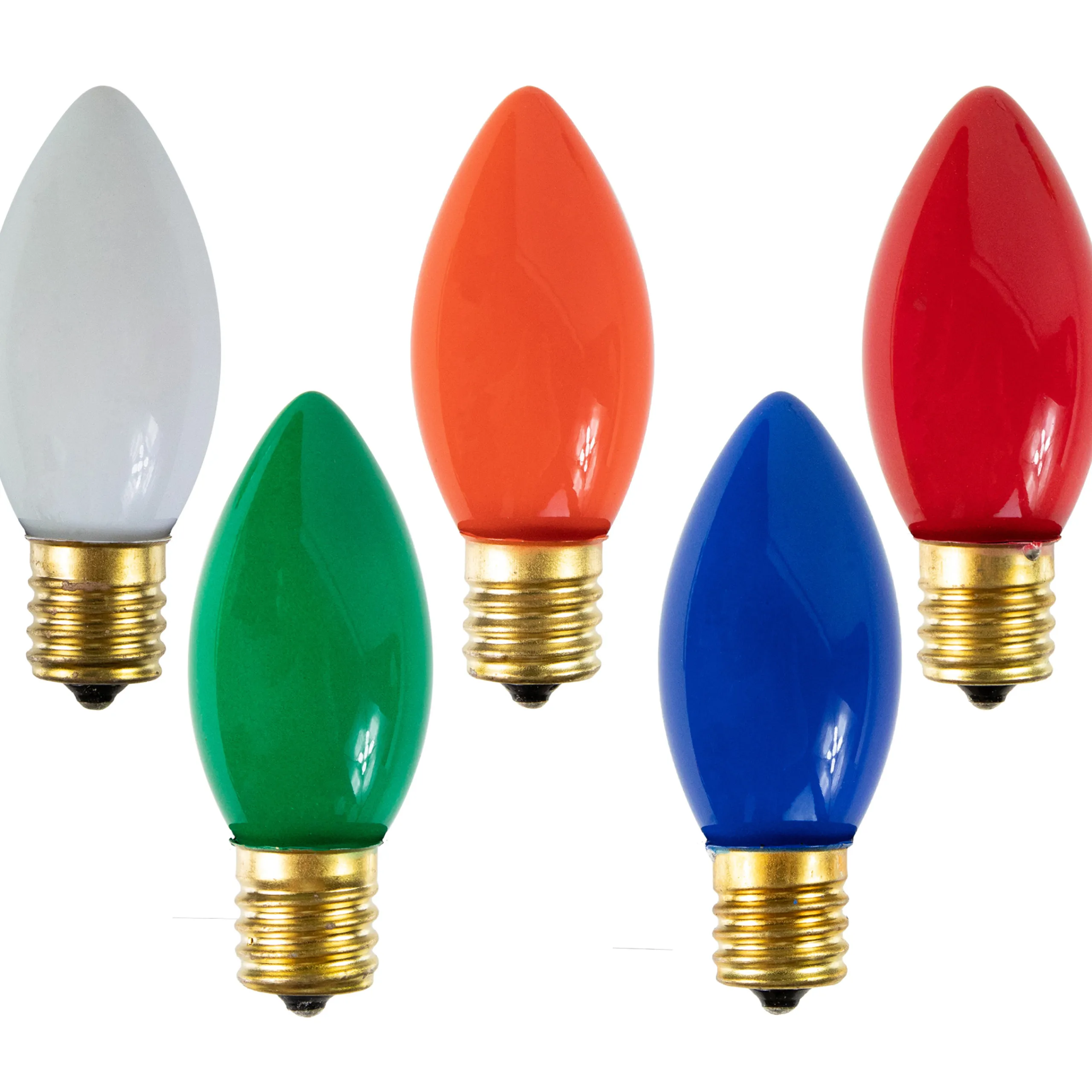 Northlight Pack Of 25 C9 Multi-Color Opaque Christmas Replacement Bulbs