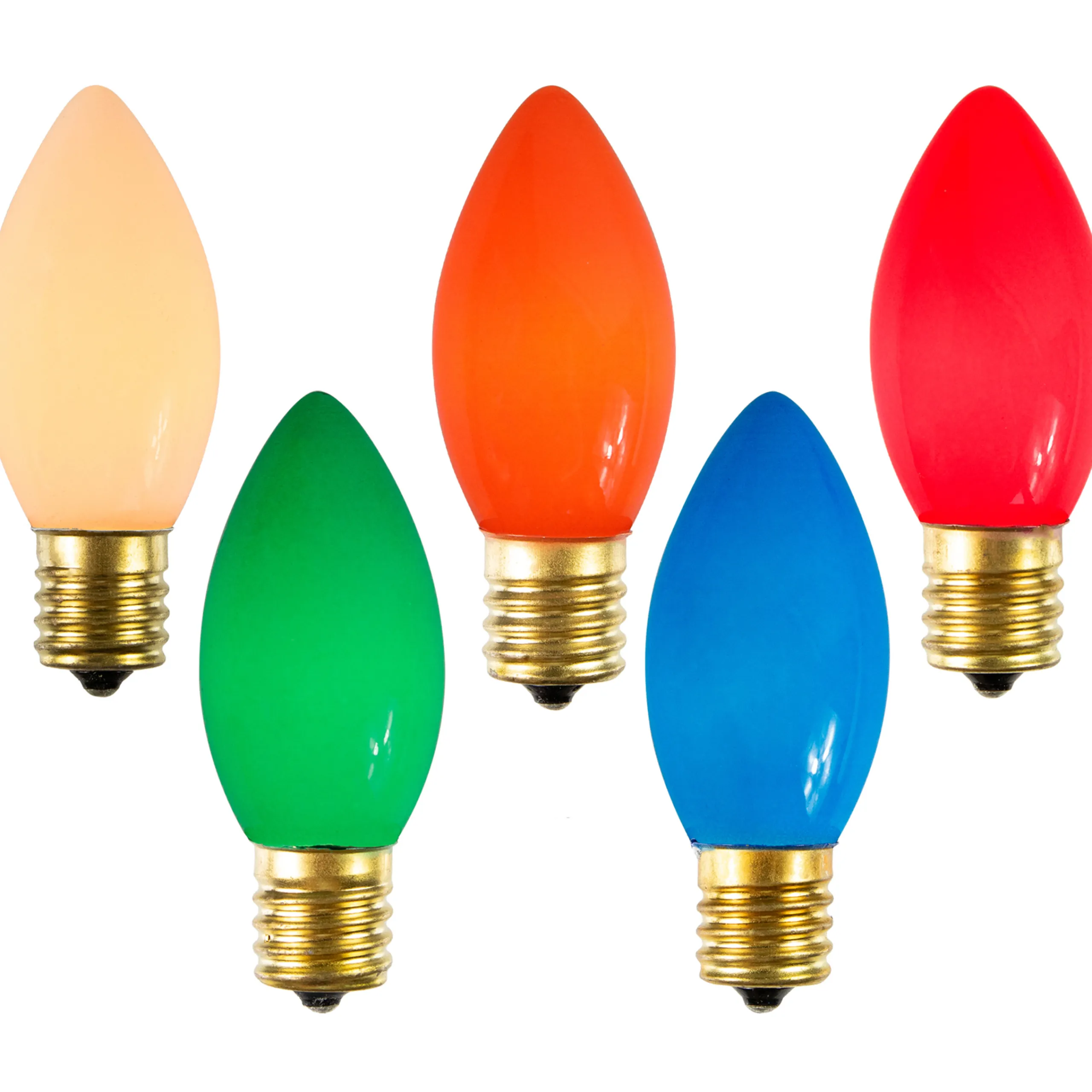 Northlight Pack Of 25 C9 Multi-Color Opaque Christmas Replacement Bulbs