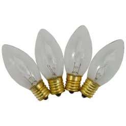 Northlight Pack Of 4 Clear C9 Transparent Christmas Replacement Bulbs