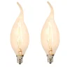 Darice Pack Of 2 Cleveland Vintage Lighting Edison Style E12S Base Flame Candelabra Bulbs