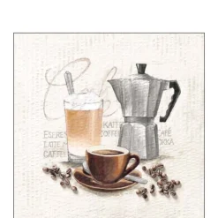 The Ribbon People Pack Of 60 Coffee 3-Ply Cocktail Napkins 5"