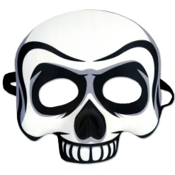 Party Central Pack Of 6 Day Of The Dead Skull Halloween Half Mask Costume Accessory - One Size