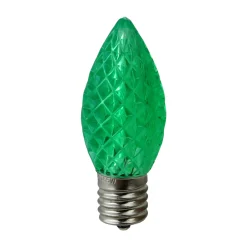Northlight Pack Of 25 Faceted Led C9 Green Christmas Replacement Bulbs
