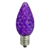 Northlight Pack Of 25 Faceted Led C7 Purple Christmas Replacement Bulbs