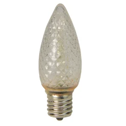 Sienna Pack Of 4 Faceted Transparent Cool White Led C9 Christmas Replacement Bulbs
