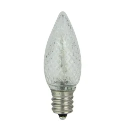 Sienna Pack Of 4 Faceted Transparent Cool White Led C7 Christmas Replacement Bulbs