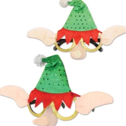 Party Supplies*Beistle Pack Of 12 Festive Christmas Elf Eyeglasses Costume Accessory Party Favors