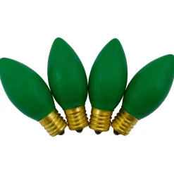 Northlight Pack Of 4 Green C9 Opaque Christmas Replacement Bulbs