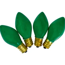 Northlight Pack Of 4 Green Opaque C7 Christmas Replacement Bulbs