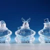 Serving Pieces*CC Christmas Decor Pack Of 6 Icy Crystal Decorative Christmas Candy Bowls 6"