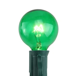 Northlight Pack Of 25 Incandescent G40 Green Christmas Replacement Bulbs