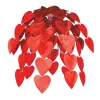 Beistle Pack Of 12 Metallic Red Cascade Valentines Hearts Hanging Party Decorations 24"