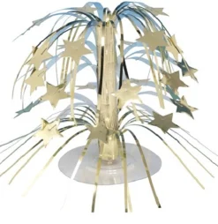 Party Central Pack Of 6 Mini Gold Stars Cascading Centerpiece Party Decorations 8.5"
