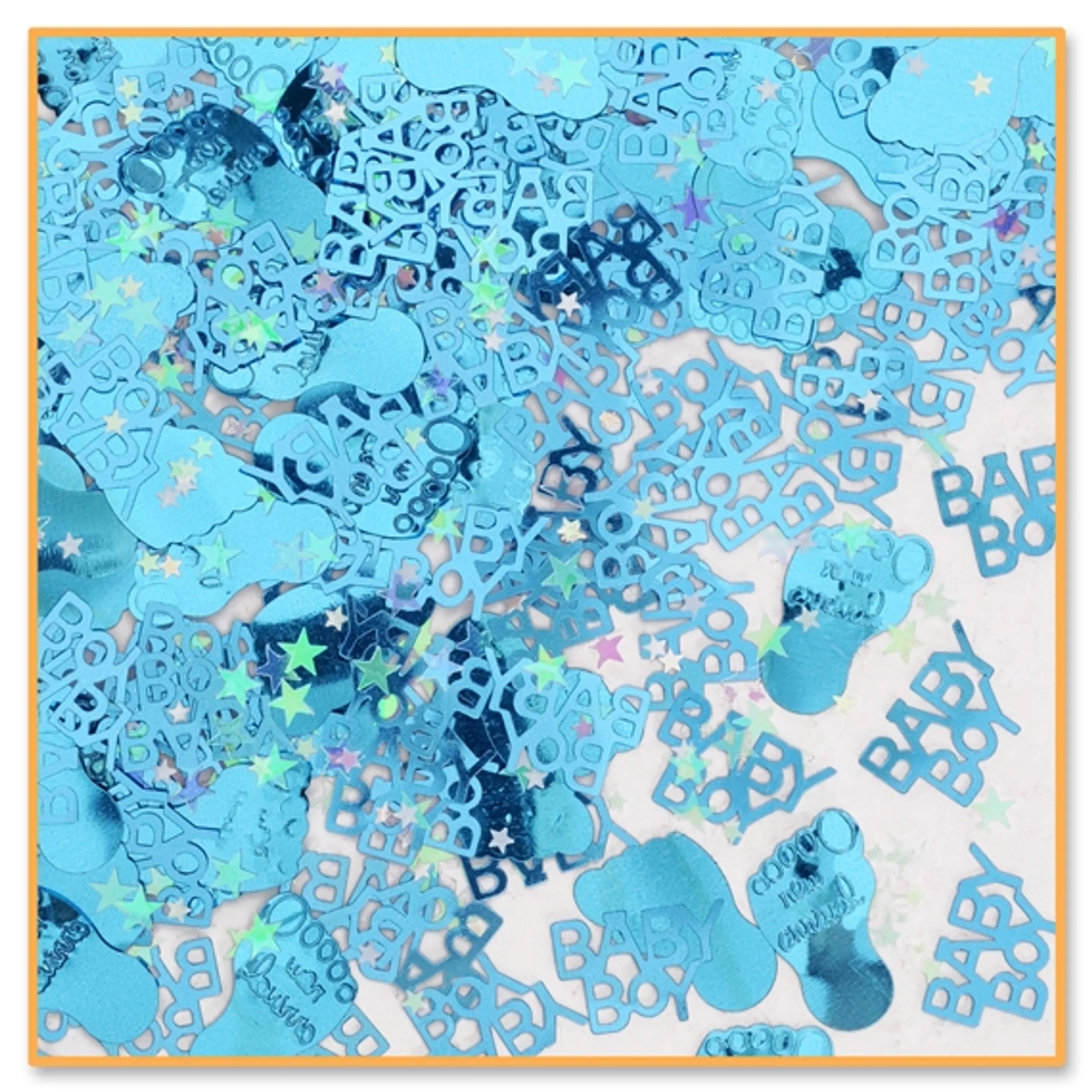 Beistle Pack Of 6 Multicolor "Baby Boy" Baby Shower Confetti Bags 0.5 Oz.