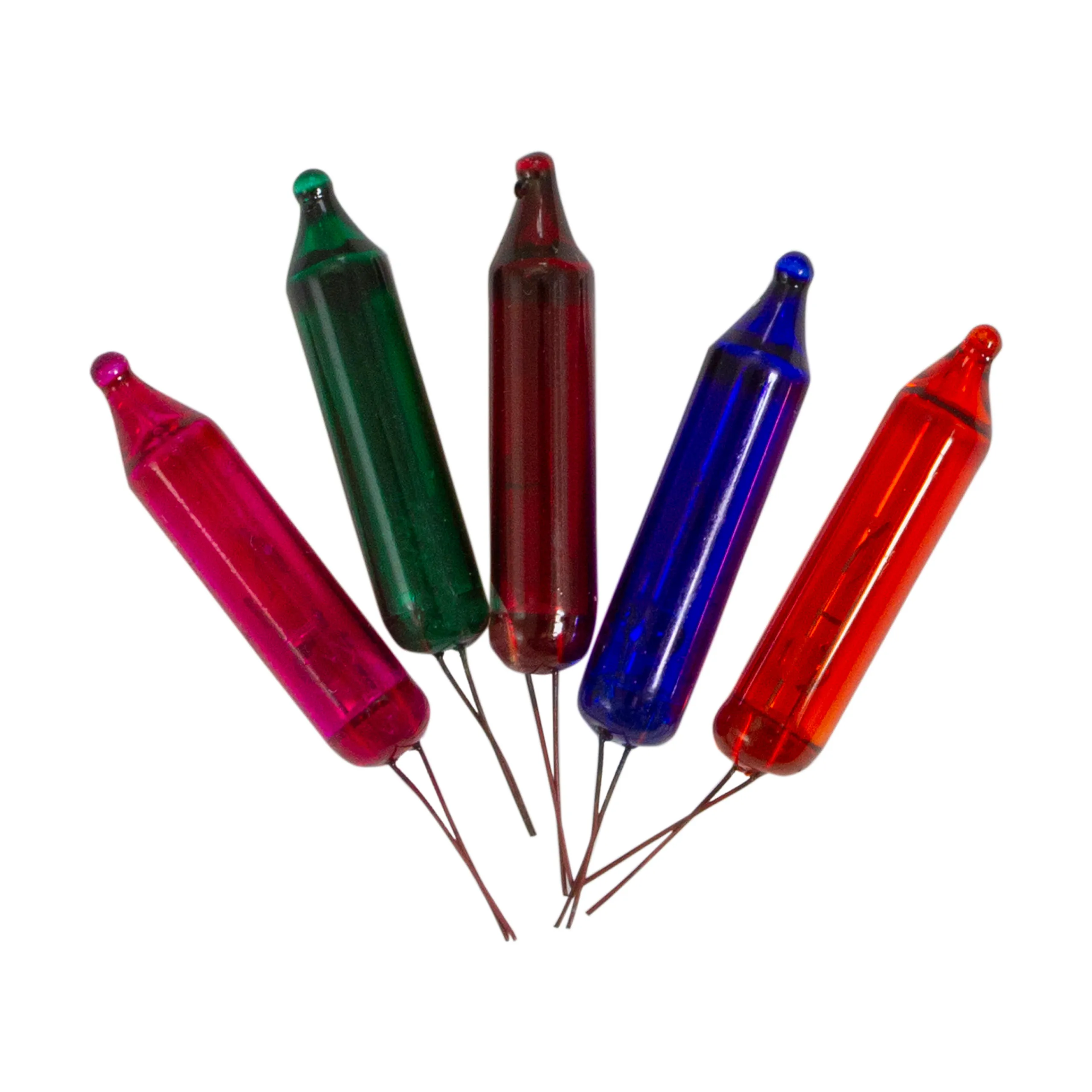Northlight Pack Of 5 Multi-Color Mini Christmas Replacement Bulbs, 3.5 Volts