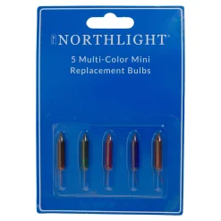 Northlight Pack Of 5 Multi-Color Mini Christmas Replacement Bulbs, 3.5 Volts