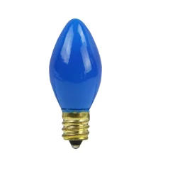Northlight Pack Of 25 Opaque C7 Blue Christmas Replacement Bulbs