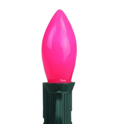 Sienna Pack Of 4 Opaque Pink C9 Led Christmas Replacement Bulbs