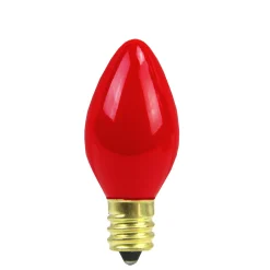 Northlight Pack Of 25 Opaque Red C7 Christmas Replacement Bulbs