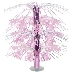 Party Central Pack Of 6 Pink And Clear "It's A Girl!" Baby Shower Party Cascading Table Centerpieces 18"