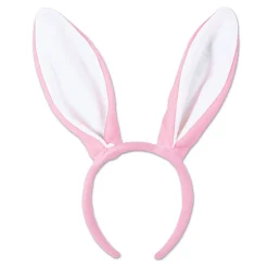 Beistle Pack Of 12 Pink And White Soft-Touch Bunny Ears Headbands Easter Costume Accessories