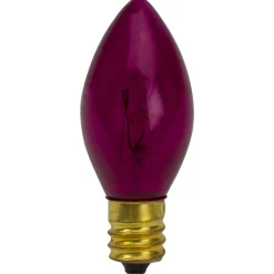 Northlight Pack Of 4 Pink Twinkle C7 Transparent Christmas Replacement Bulbs