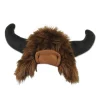 Beistle Pack Of 6 Plush Black And Brown Buffalo Lodge Style Hat Costume
