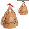Beistle Pack Of 6 Prelit Battery Operated Brown Plush Christmas Thanksgiving Turkey Hat Accessories