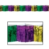 Party Central Pack Of 6 Purple And Gold Metallic Diamond-Cut Fringe Hanging Decors 12'