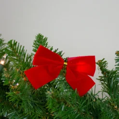 Bows*Northlight Pack Of 14 Red Mini Velveteen Christmas Bow Decorations 3"