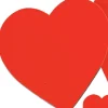 Beistle Pack Of 48 Red Printed Valentine Heart Cutout Decorations 8.5"