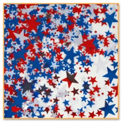 Beistle Pack Of 6 Red, White & Blue Stars Patriotic Confetti Bags 0.5 Oz.