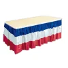 Beistle Pack Of 6 Red, White And Blue Patriotic Decorative Plastic Table Skirtings 14'