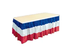 Beistle Pack Of 6 Red, White And Blue Patriotic Decorative Plastic Table Skirtings 14'