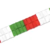 Beistle Pack Of 24 Red, White And Green Tissue Leaf Garland Decorations 4.5" X 12'