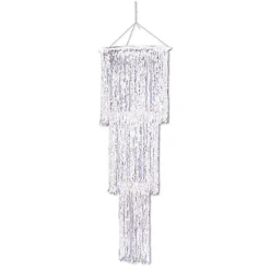 Beistle Pack Of 6 Shimmering 3-Tier Opalescent Metallic Chandelier Hanging Party Decorations 4'