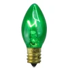 Northlight Pack Of 25 Transparent C7 Green Christmas Replacement Bulbs