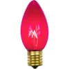 Northlight Pack Of 25 Transparent C9 Pink Christmas Replacement Bulbs