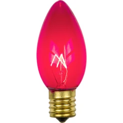 Northlight Pack Of 25 Transparent C9 Pink Christmas Replacement Bulbs