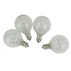 Northlight Pack Of 4 Transparent Clear G40 Globe Christmas Replacement Light Bulbs