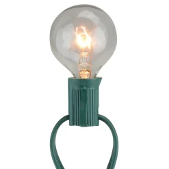 Northlight Pack Of 4 Transparent Clear G40 Globe Christmas Replacement Light Bulbs