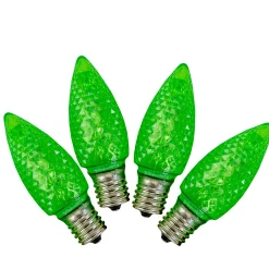 Sienna Pack Of 4 Transparent Green Led C9 Christmas Replacement Bulbs