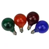 Northlight Pack Of 4 Transparent Multi-Color G40 Globe Christmas Replacement Bulbs