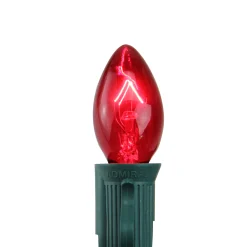 Northlight Pack Of 25 Transparent Red C7 Christmas Replacement Bulbs