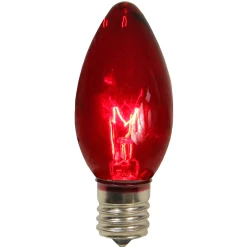 Northlight Pack Of 25 Transparent Red C9 Christmas Replacement Bulbs