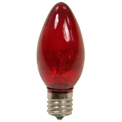 Northlight Pack Of 25 Transparent Red C9 Christmas Replacement Bulbs