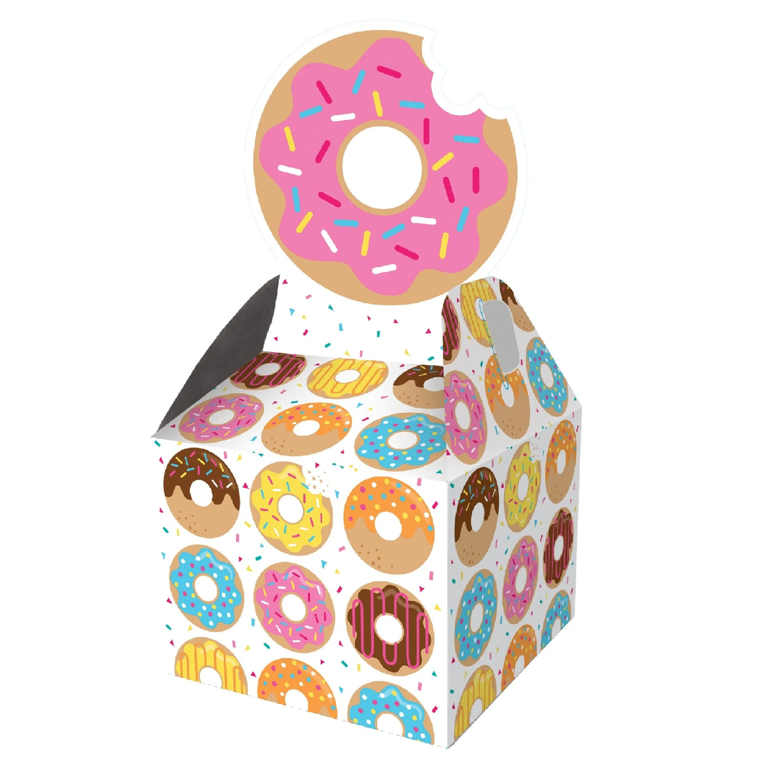 Party Central Pack Of 48 Vibrantly Colored Donut Time Favor Box 9"