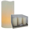 Brite Star Pack Of 6 White Curved Edge Battery Operated Flickering Flameless Wax Candles 4"