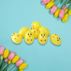 Northlight Pack Of 8 Yellow Chick Easter Egg Decorations 2.5"