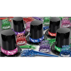 Beistle Party Under The Big Top Hat Colorful New Year's Eve Party Kit For 50 People